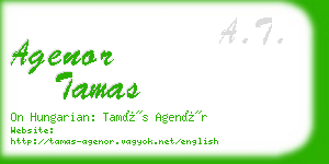 agenor tamas business card